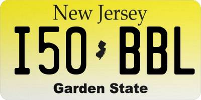 NJ license plate I50BBL