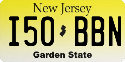NJ license plate I50BBN