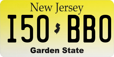 NJ license plate I50BBO