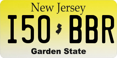 NJ license plate I50BBR