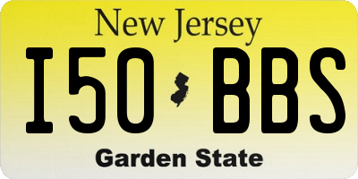 NJ license plate I50BBS