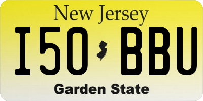 NJ license plate I50BBU