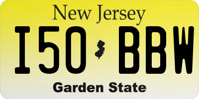 NJ license plate I50BBW
