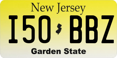 NJ license plate I50BBZ
