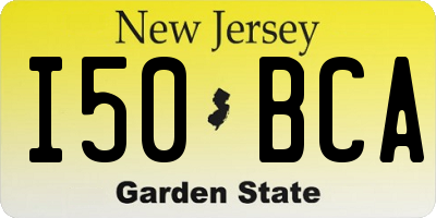 NJ license plate I50BCA