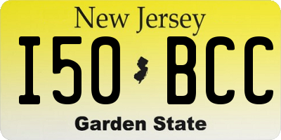 NJ license plate I50BCC