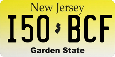 NJ license plate I50BCF