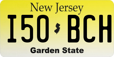 NJ license plate I50BCH