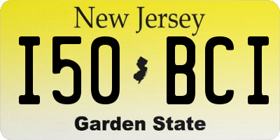 NJ license plate I50BCI