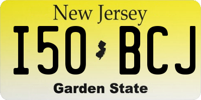 NJ license plate I50BCJ