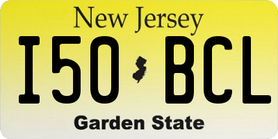 NJ license plate I50BCL