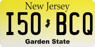 NJ license plate I50BCQ