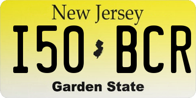 NJ license plate I50BCR
