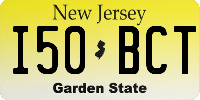NJ license plate I50BCT