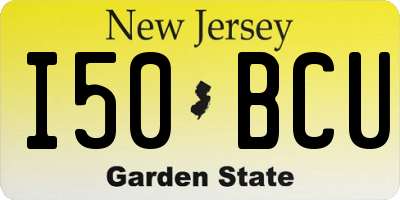 NJ license plate I50BCU