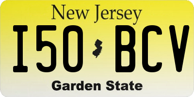 NJ license plate I50BCV
