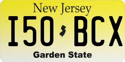 NJ license plate I50BCX