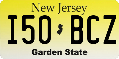 NJ license plate I50BCZ