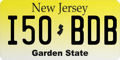 NJ license plate I50BDB