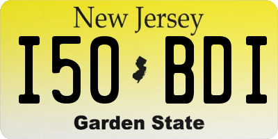 NJ license plate I50BDI
