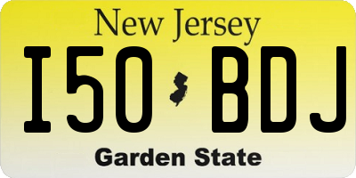 NJ license plate I50BDJ
