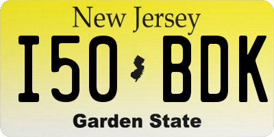 NJ license plate I50BDK