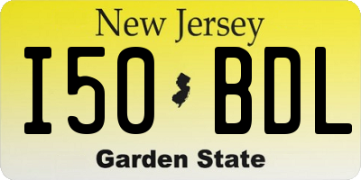 NJ license plate I50BDL