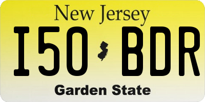 NJ license plate I50BDR