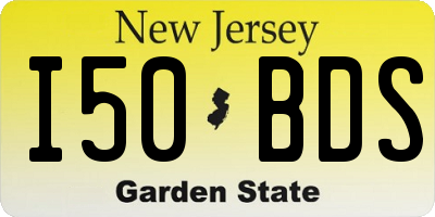 NJ license plate I50BDS