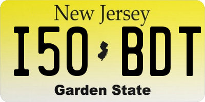 NJ license plate I50BDT
