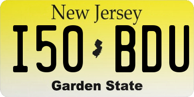NJ license plate I50BDU