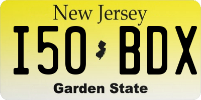 NJ license plate I50BDX
