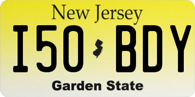 NJ license plate I50BDY