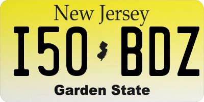NJ license plate I50BDZ