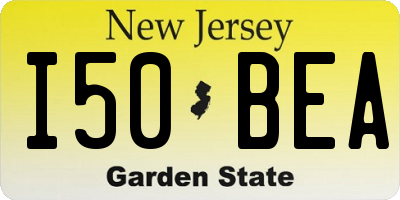 NJ license plate I50BEA