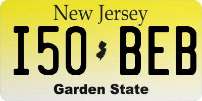 NJ license plate I50BEB