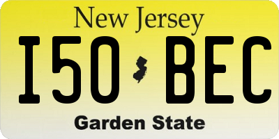 NJ license plate I50BEC