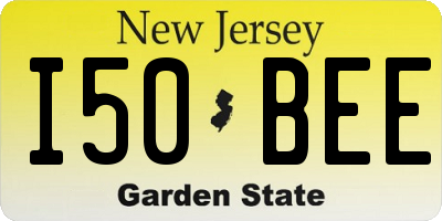 NJ license plate I50BEE
