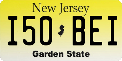 NJ license plate I50BEI