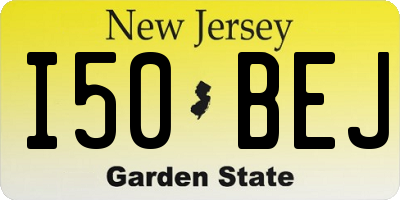 NJ license plate I50BEJ