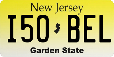 NJ license plate I50BEL