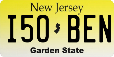 NJ license plate I50BEN