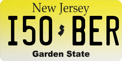 NJ license plate I50BER