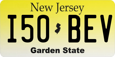 NJ license plate I50BEV