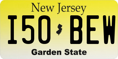 NJ license plate I50BEW