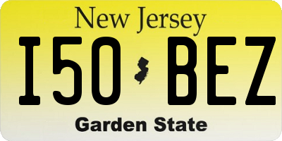 NJ license plate I50BEZ