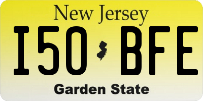 NJ license plate I50BFE