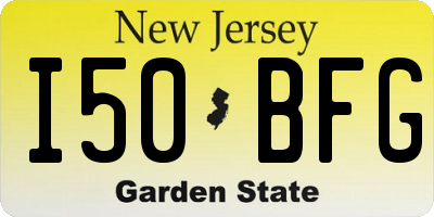 NJ license plate I50BFG