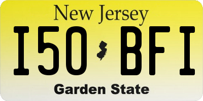 NJ license plate I50BFI