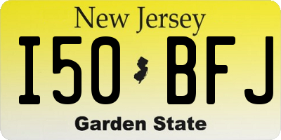 NJ license plate I50BFJ